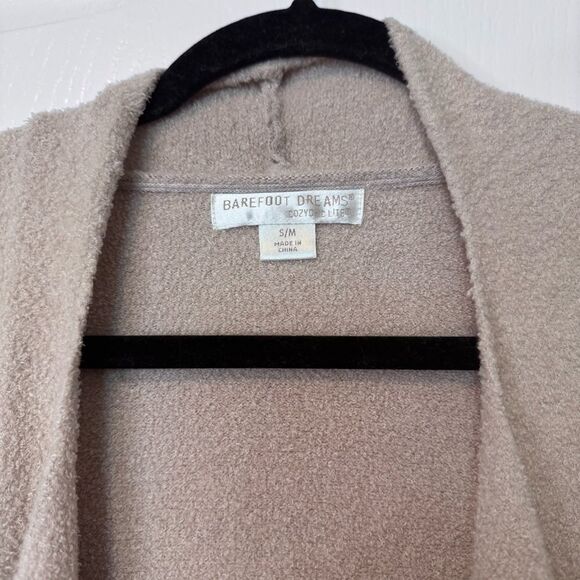Barefoot Dreams CozyChic Lite Island Wrap Cardigan Sweater - Stone Size S/M - Picture 4 of 11
